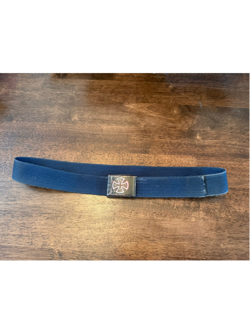 Men's Independent Skateboarding Belt One Size Blue and White